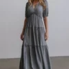 BB Custom Santorini Maxi Dress | Dusty Blue