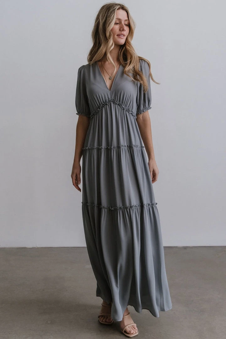 BB Custom Santorini Maxi Dress | Dusty Blue 5 BB Custom Santorini Maxi Dress | Dusty Blue