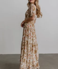 BB Custom Santorini Maxi Dress | Gold + Blush Print Dresses 9 BB Custom Santorini Maxi Dress | Gold + Blush Print Dresses