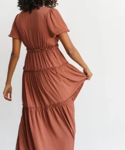 BB Custom Dresses Santorini Maxi Dress | Rosy Brown