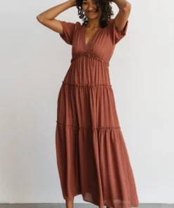 BB Custom Dresses Santorini Maxi Dress | Rosy Brown