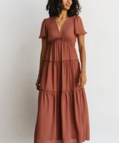 BB Custom Dresses Santorini Maxi Dress | Rosy Brown