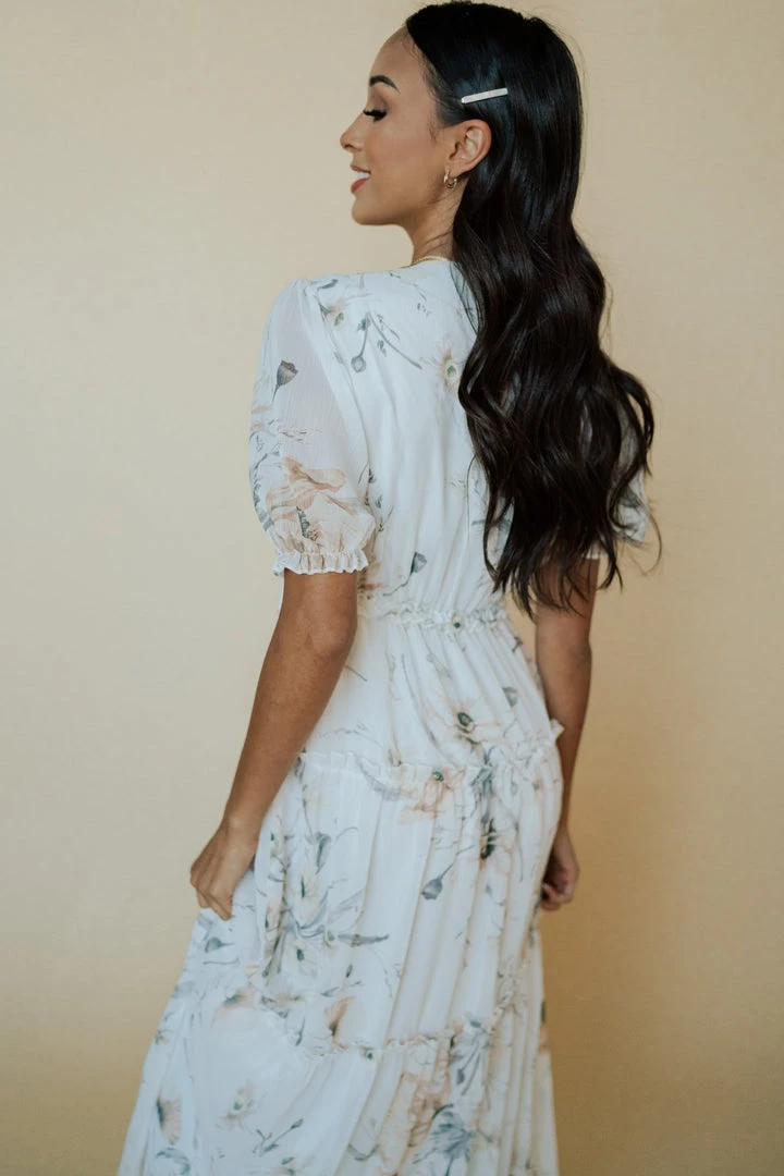 BB Custom Dresses Santorini Maxi Dress | White Floral 5 BB Custom Dresses Santorini Maxi Dress | White Floral