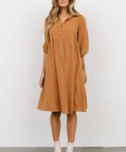 POL Shop All Sari Babydoll Dress | Camel