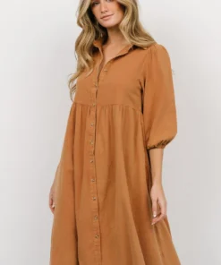 POL Shop All Sari Babydoll Dress | Camel