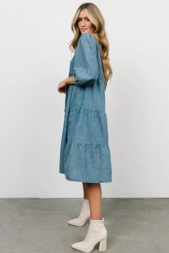 POL Sari Babydoll Dress | Chambray Dresses 5 POL Sari Babydoll Dress | Chambray Dresses