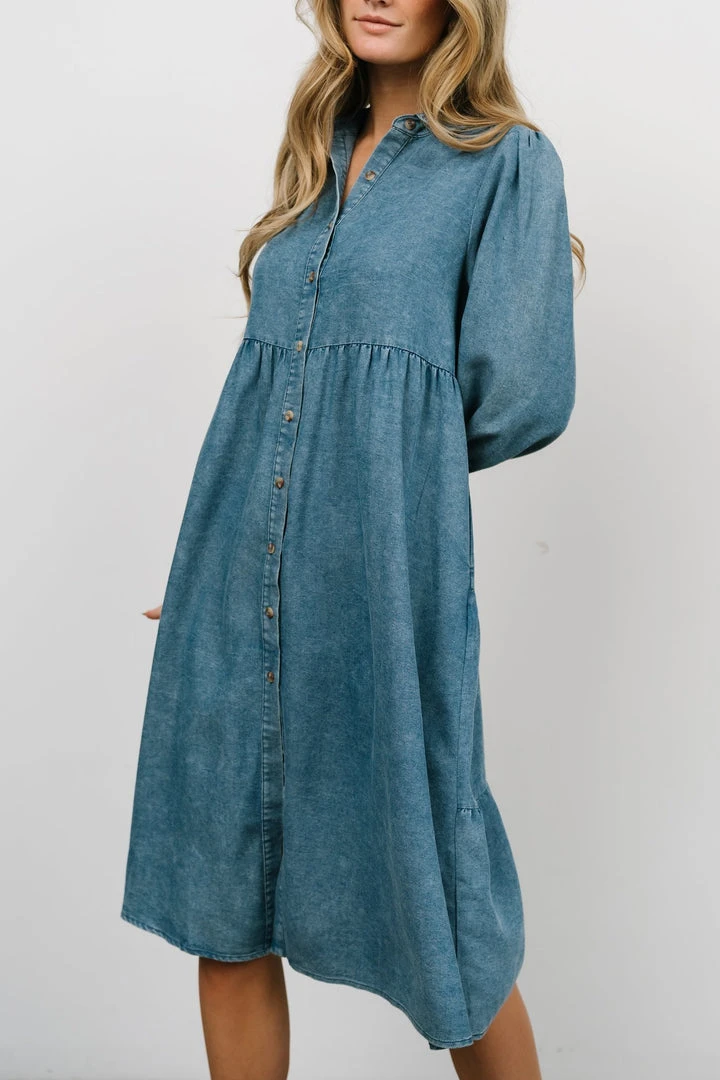 POL Sari Babydoll Dress | Chambray Dresses 8 POL Sari Babydoll Dress | Chambray Dresses