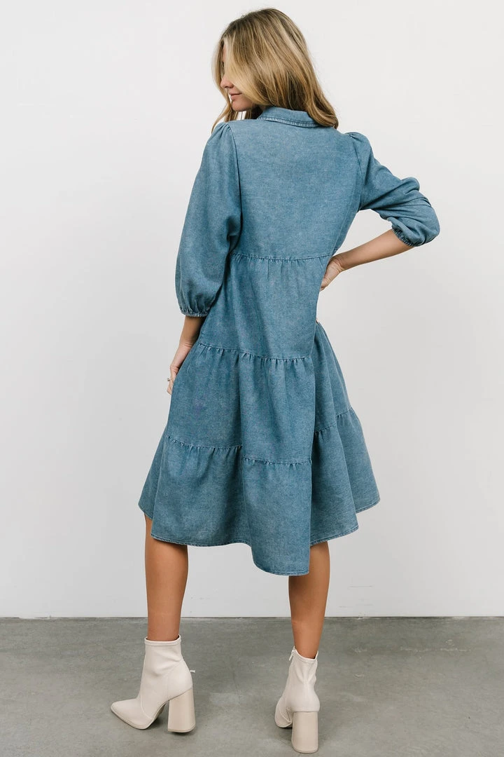 POL Sari Babydoll Dress | Chambray Dresses 3 POL Sari Babydoll Dress | Chambray Dresses