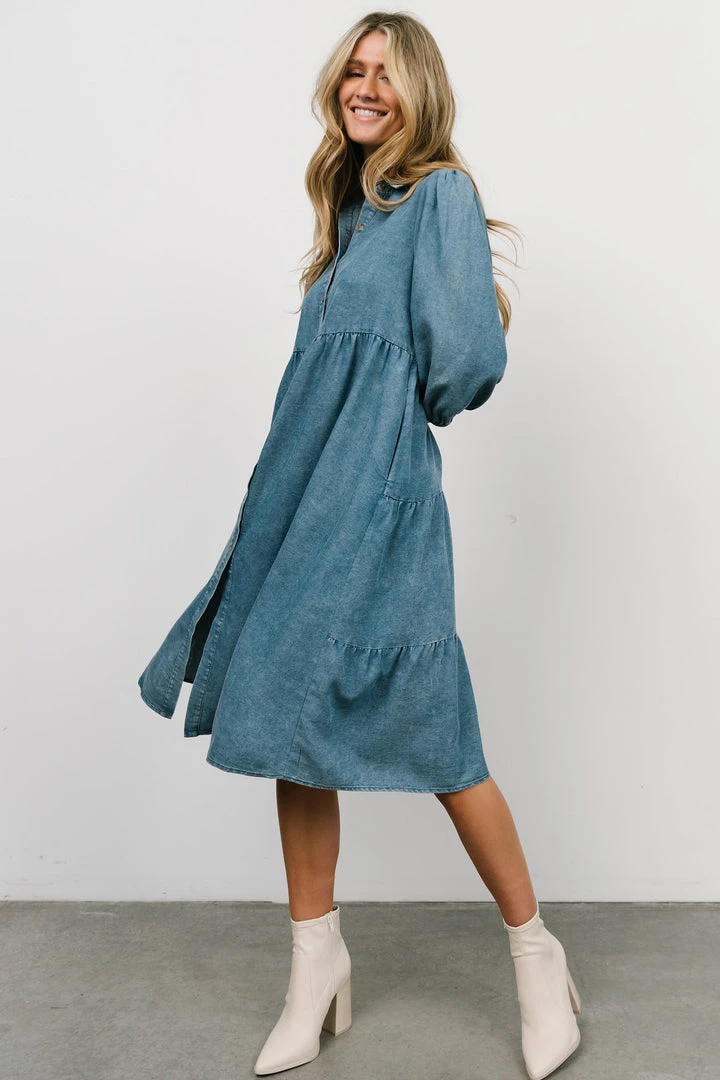 POL Sari Babydoll Dress | Chambray Dresses 10 POL Sari Babydoll Dress | Chambray Dresses