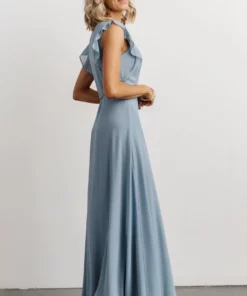 Soi Dresses Saya Wrap Maxi Dress | Dusty Blue 9 Soi Dresses Saya Wrap Maxi Dress | Dusty Blue