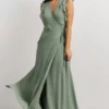 Soi Saya Wrap Maxi Dress | Dusty Sage