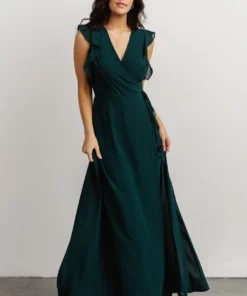 Soi Saya Wrap Maxi Dress | Hunter Green