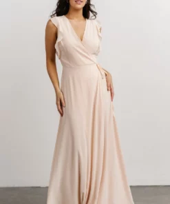 Soi Dresses Saya Wrap Maxi Dress | Light Peach
