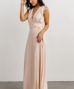 Soi Dresses Saya Wrap Maxi Dress | Light Peach