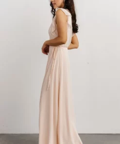 Soi Dresses Saya Wrap Maxi Dress | Light Peach