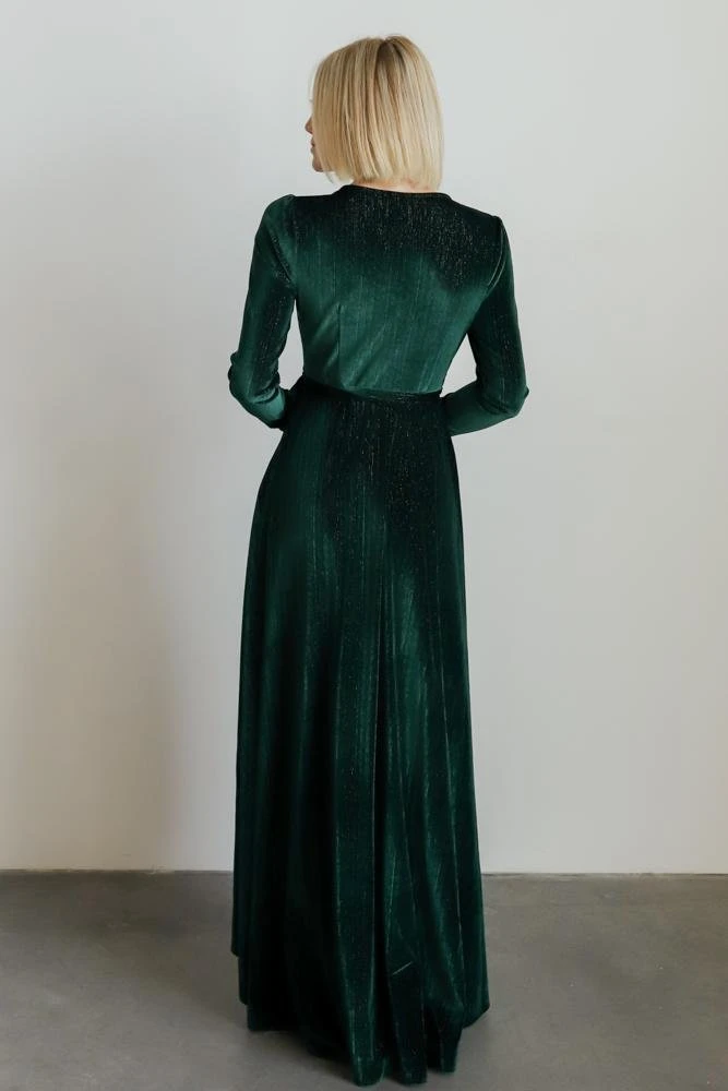 BB Custom Serena Shimmer Velvet Wrap Dress | Forest Dresses 9 BB Custom Serena Shimmer Velvet Wrap Dress | Forest Dresses