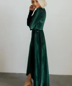 BB Custom Serena Shimmer Velvet Wrap Dress | Forest Dresses 18 BB Custom Serena Shimmer Velvet Wrap Dress | Forest Dresses