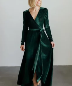 BB Custom Serena Shimmer Velvet Wrap Dress | Forest Dresses 17 BB Custom Serena Shimmer Velvet Wrap Dress | Forest Dresses