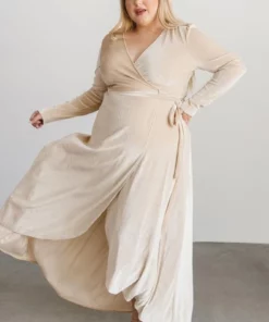 BB Custom Dresses Serena Shimmer Velvet Wrap Dress | Pearl 29 BB Custom Dresses Serena Shimmer Velvet Wrap Dress | Pearl