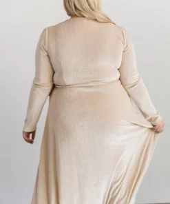 BB Custom Dresses Serena Shimmer Velvet Wrap Dress | Pearl 23 BB Custom Dresses Serena Shimmer Velvet Wrap Dress | Pearl