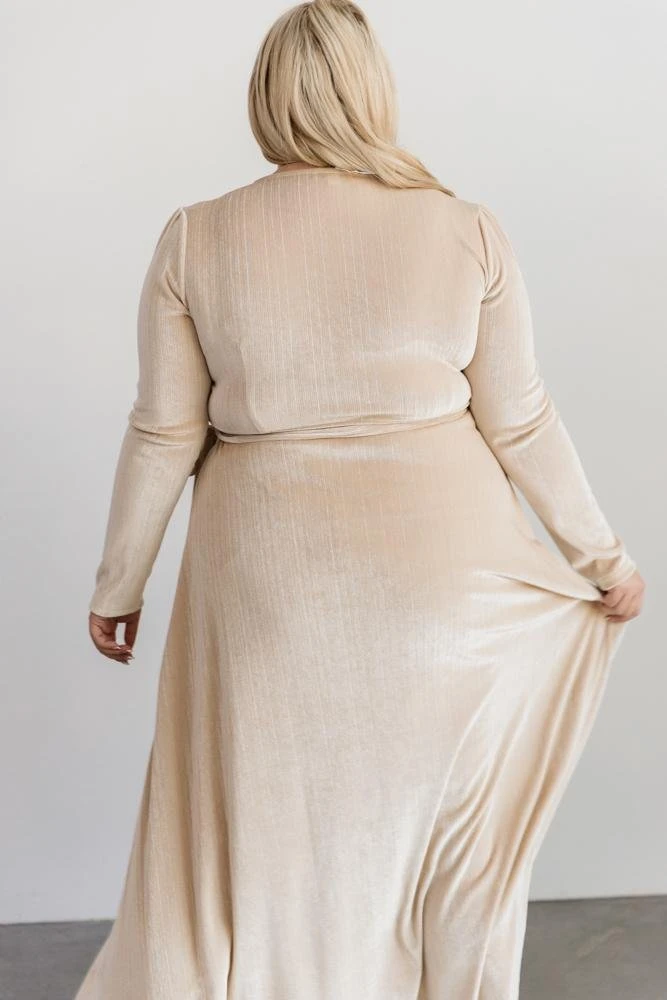 BB Custom Dresses Serena Shimmer Velvet Wrap Dress | Pearl 9 BB Custom Dresses Serena Shimmer Velvet Wrap Dress | Pearl