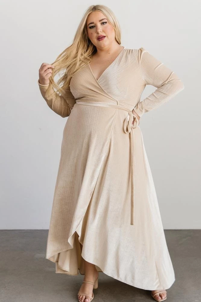 BB Custom Dresses Serena Shimmer Velvet Wrap Dress | Pearl 3 BB Custom Dresses Serena Shimmer Velvet Wrap Dress | Pearl