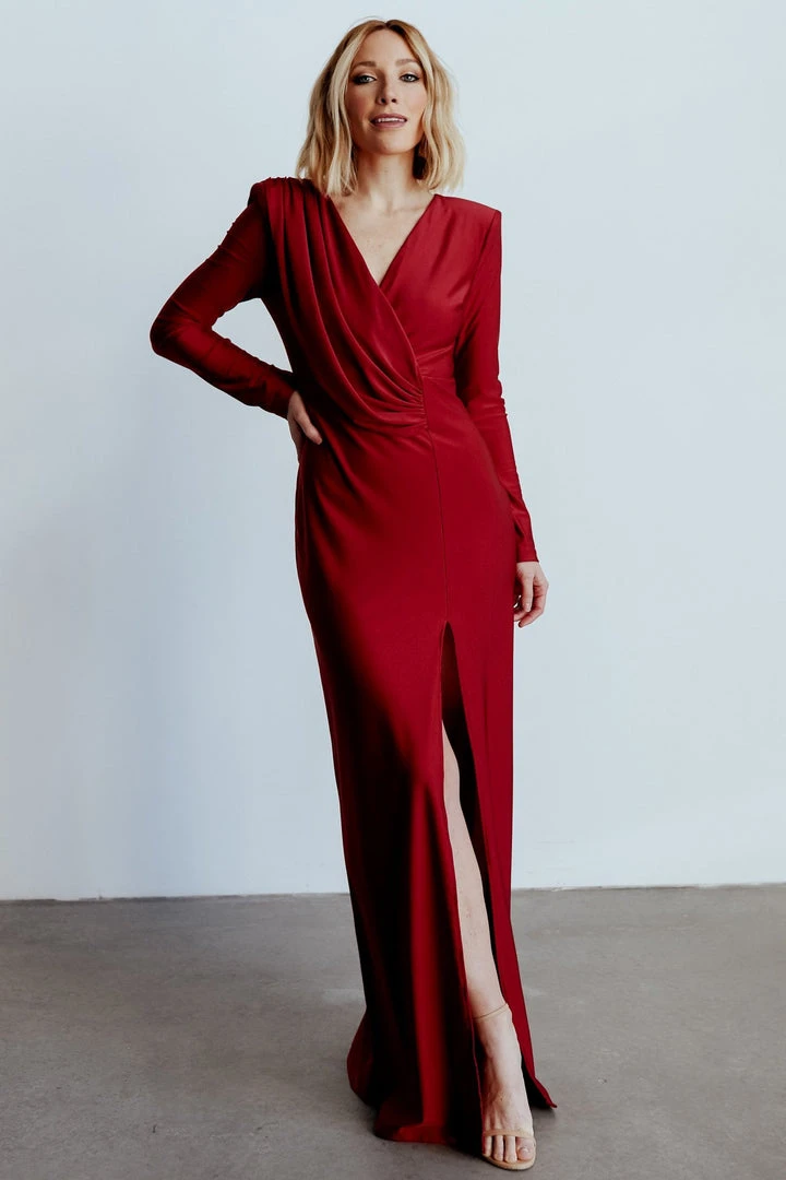 RR Dresses Seville Long Sleeve Gown | Burgundy 13 RR Dresses Seville Long Sleeve Gown | Burgundy
