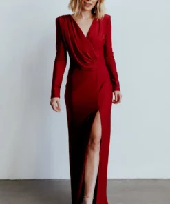 RR Dresses Seville Long Sleeve Gown | Burgundy 19 RR Dresses Seville Long Sleeve Gown | Burgundy