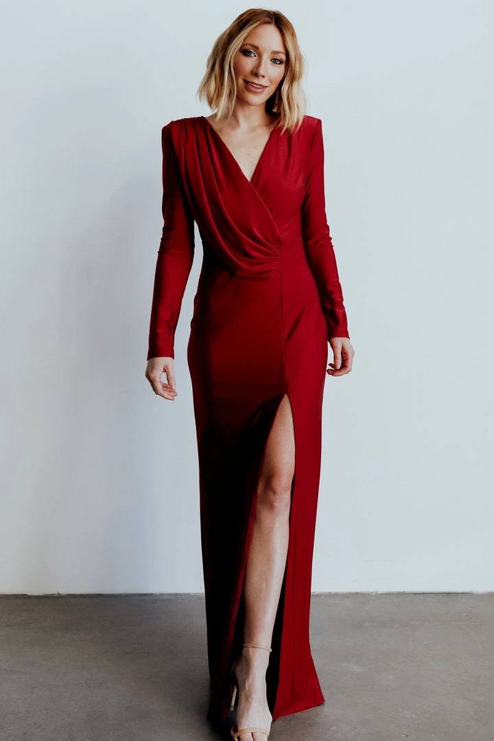 RR Dresses Seville Long Sleeve Gown | Burgundy 6 RR Dresses Seville Long Sleeve Gown | Burgundy