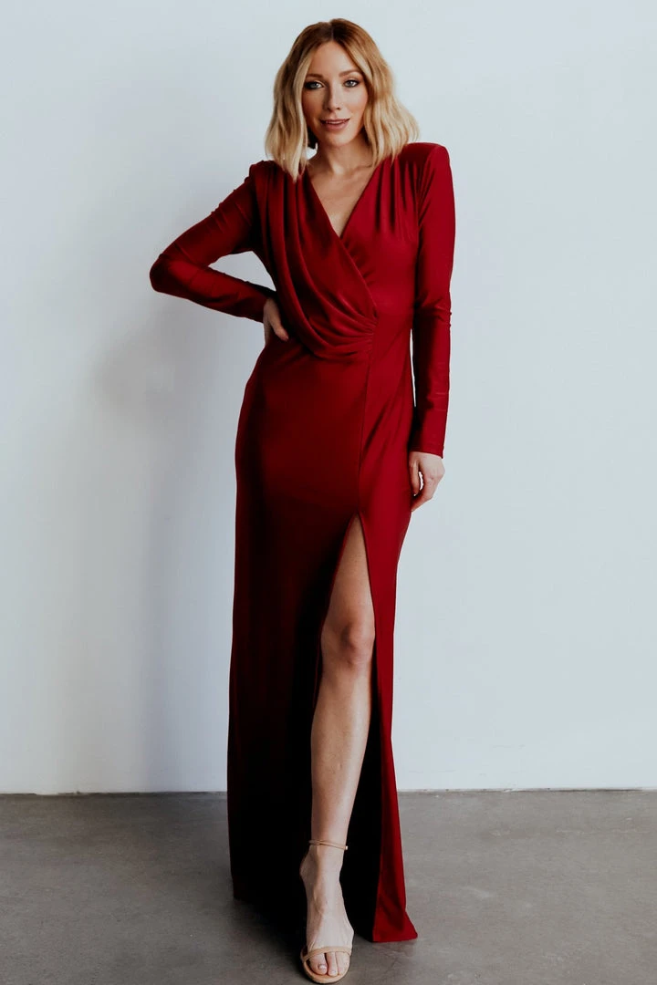 RR Dresses Seville Long Sleeve Gown | Burgundy 3 RR Dresses Seville Long Sleeve Gown | Burgundy