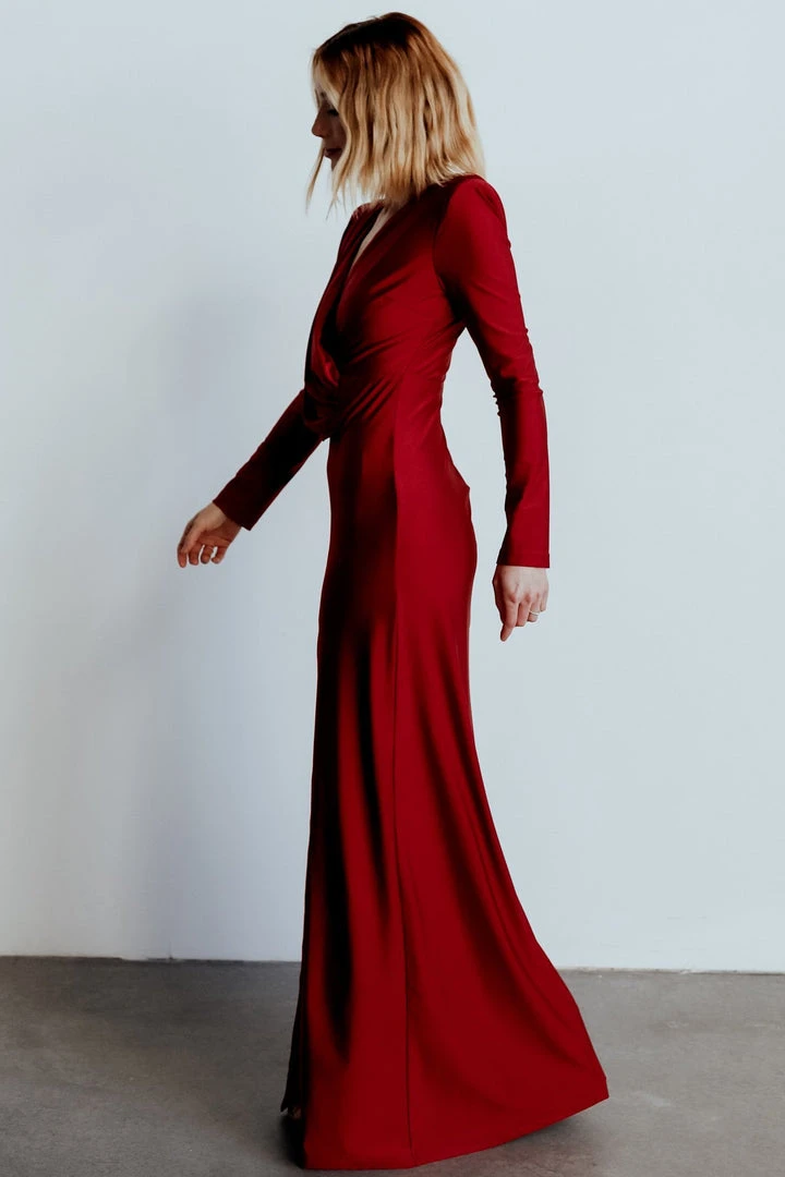 RR Dresses Seville Long Sleeve Gown | Burgundy 7 RR Dresses Seville Long Sleeve Gown | Burgundy