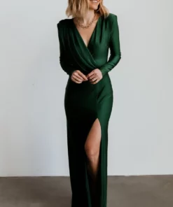 RR Seville Long Sleeve Gown | Green Dresses