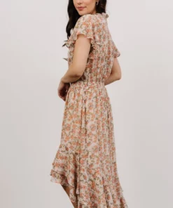 KA Shelby High-Low Dress | Pink Multi Floral Dresses