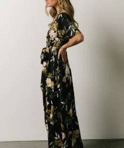 BB Custom Sicily Satin Maxi Dress | Black Floral Dresses 15 BB Custom Sicily Satin Maxi Dress | Black Floral Dresses
