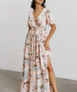BB Custom Sicily Satin Maxi Dress | Blush Floral 18 BB Custom Sicily Satin Maxi Dress | Blush Floral