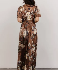 BB Custom Sicily Satin Maxi Dress | Mocha Floral Dresses 10 BB Custom Sicily Satin Maxi Dress | Mocha Floral Dresses