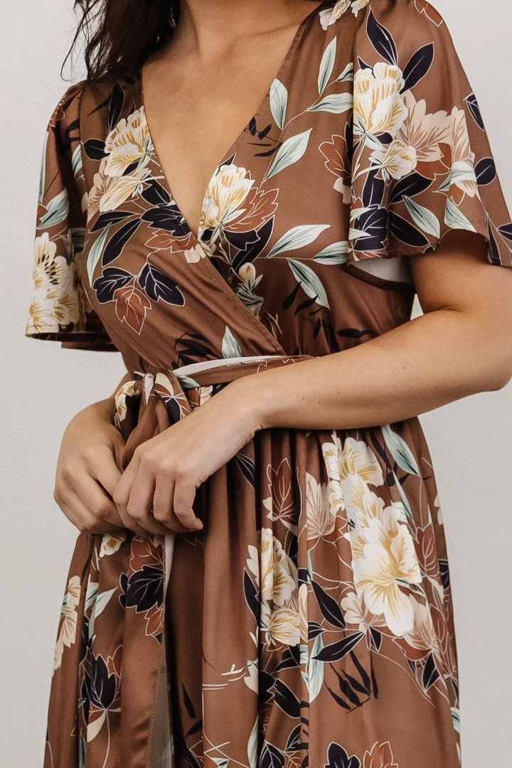 BB Custom Sicily Satin Maxi Dress | Mocha Floral Dresses 7 BB Custom Sicily Satin Maxi Dress | Mocha Floral Dresses