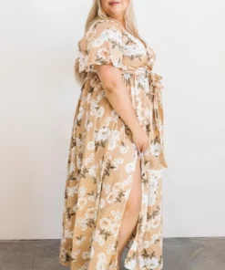 BB Custom Sicily Satin Maxi Dress | Taupe Floral Dresses 16 BB Custom Sicily Satin Maxi Dress | Taupe Floral Dresses