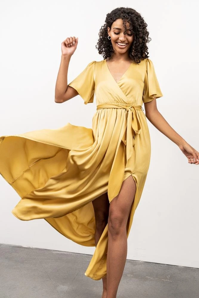 BB Custom Sicily Satin Maxi Dress | Yellow Dresses 3 BB Custom Sicily Satin Maxi Dress | Yellow Dresses