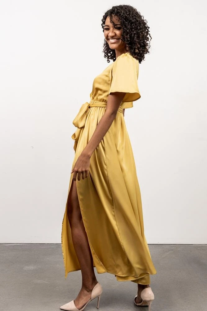 BB Custom Sicily Satin Maxi Dress | Yellow Dresses 7 BB Custom Sicily Satin Maxi Dress | Yellow Dresses