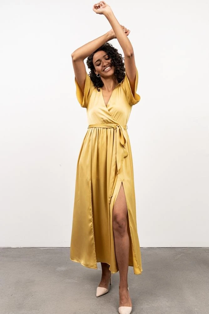 BB Custom Sicily Satin Maxi Dress | Yellow Dresses 12 BB Custom Sicily Satin Maxi Dress | Yellow Dresses
