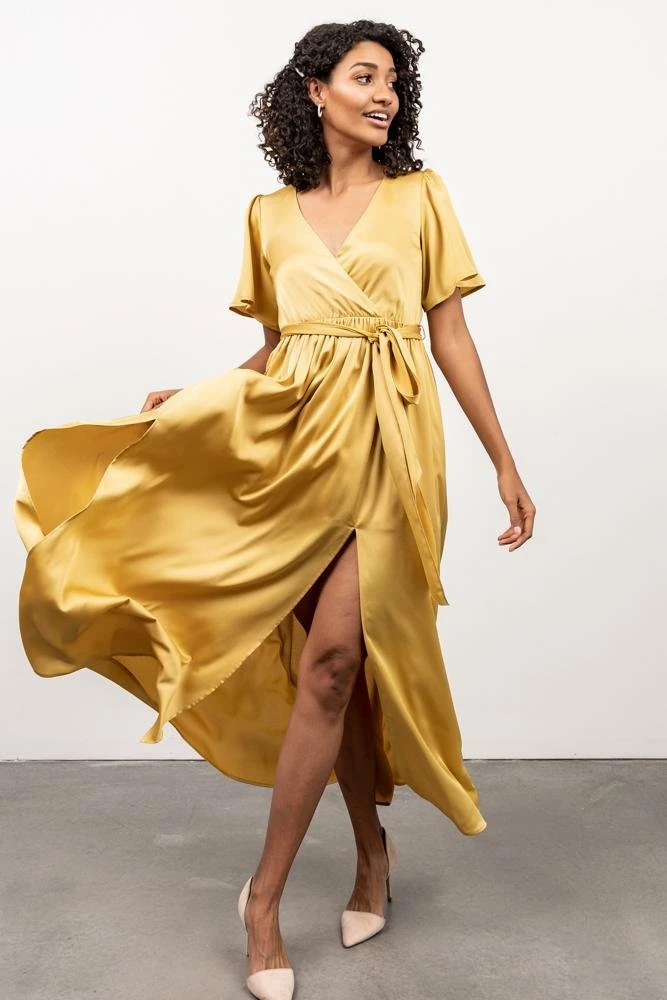 BB Custom Sicily Satin Maxi Dress | Yellow Dresses 10 BB Custom Sicily Satin Maxi Dress | Yellow Dresses