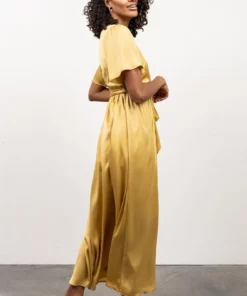 BB Custom Sicily Satin Maxi Dress | Yellow Dresses 16 BB Custom Sicily Satin Maxi Dress | Yellow Dresses