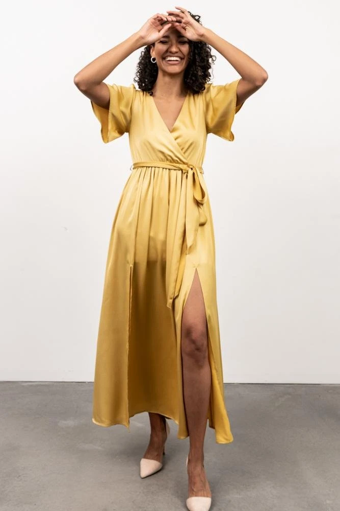 BB Custom Sicily Satin Maxi Dress | Yellow Dresses 9 BB Custom Sicily Satin Maxi Dress | Yellow Dresses