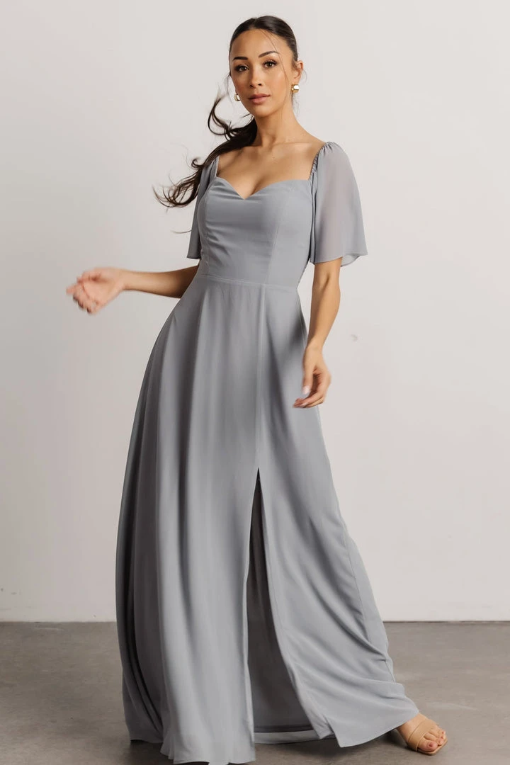 BB Custom Sierra Sweetheart Maxi Dress | Dusty Blue 8 BB Custom Sierra Sweetheart Maxi Dress | Dusty Blue