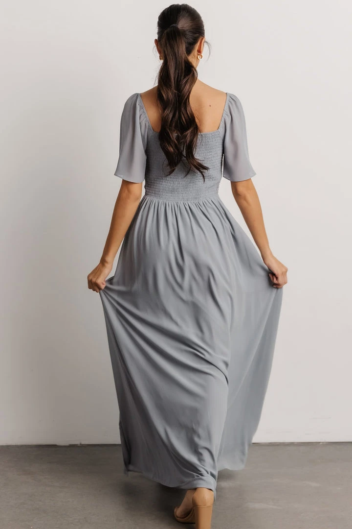 BB Custom Sierra Sweetheart Maxi Dress | Dusty Blue 4 BB Custom Sierra Sweetheart Maxi Dress | Dusty Blue