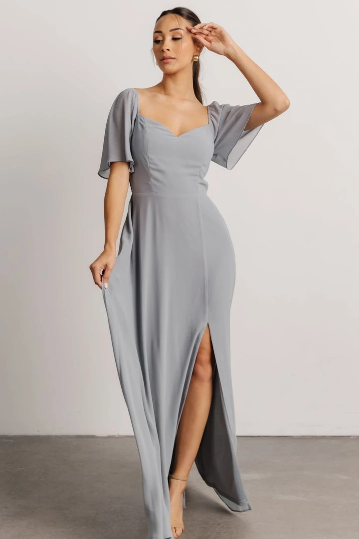 BB Custom Sierra Sweetheart Maxi Dress | Dusty Blue 2 BB Custom Sierra Sweetheart Maxi Dress | Dusty Blue