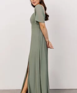 BB Custom Dresses Sierra Sweetheart Maxi Dress | Sage
