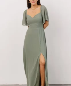 BB Custom Dresses Sierra Sweetheart Maxi Dress | Sage
