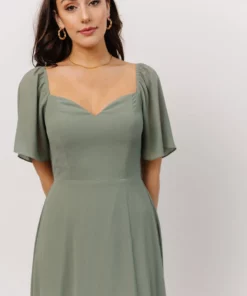 BB Custom Dresses Sierra Sweetheart Maxi Dress | Sage